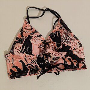 BCBGENERATION BCBG Generation Printed Lace-Up Bikini Top, S